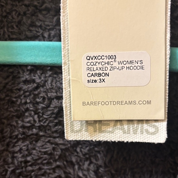 Barefoot Dreams CozyChic Zip-Up Hoodie in Carbon - Picture 1 of 7